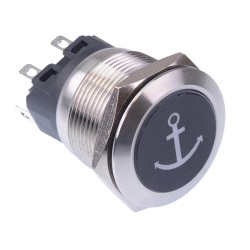 Anchor' Red LED Latching 22mm Vandal Push Button Switch SPDT 12V Anchor' Red LED Latching 22mm Vandal Push Button Switch SPDT 12V