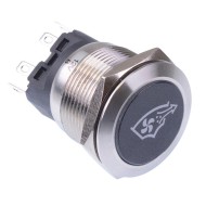 Aspirator' Red LED Latching 22mm Vandal Push Button Switch SPDT 12V Aspirator' Red LED Latching 22mm Vandal Push Button Switch SPDT 12V