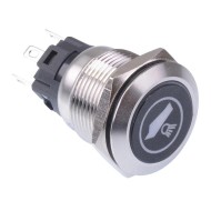 Boat Light' Blue LED Latching 19mm Vandal Push Button Switch SPDT 12V Boat Light' Blue LED Latching 19mm Vandal Push Button Switch SPDT 12V