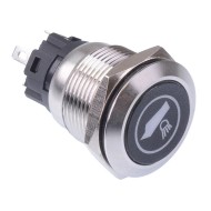 Boat Light (Mirrored)' Red LED Momentary 19mm Vandal Push Button Switch SPDT 12V Boat Light (Mirrored)' Red LED Momentary 19mm Vandal Push Button Switch SPDT 12V