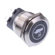Boat Light (Mirrored)' White LED Momentary 22mm Vandal Push Button Switch SPDT 12V Boat Light (Mirrored)' White LED Momentary 22mm Vandal Push Button Switch SPDT 12V