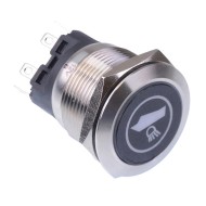 Boat Light' White LED Momentary 22mm Vandal Push Button Switch SPDT 12V Boat Light' White LED Momentary 22mm Vandal Push Button Switch SPDT 12V