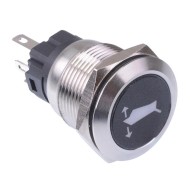 Flap' Red LED Latching 19mm Vandal Push Button Switch SPDT 12V Flap' Red LED Latching 19mm Vandal Push Button Switch SPDT 12V
