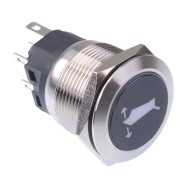 Flap' Red LED Latching 22mm Vandal Push Button Switch SPDT 12V Flap' Red LED Latching 22mm Vandal Push Button Switch SPDT 12V