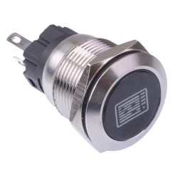 Instrument' Blue LED Latching 19mm Vandal Push Button Switch SPDT 12V