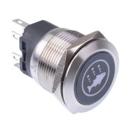 Live Fish' White LED Momentary 22mm Vandal Push Button Switch SPDT 12V Live Fish' White LED Momentary 22mm Vandal Push Button Switch SPDT 12V