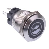 Live Well 2' Blue LED Momentary 19mm Vandal Push Button Switch SPDT 12V Live Well 2' Blue LED Momentary 19mm Vandal Push Button Switch SPDT 12V