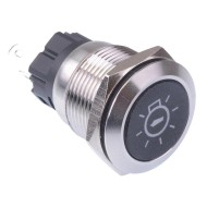 Navigation Light' Red LED Momentary 19mm Vandal Push Button Switch SPDT 12V Navigation Light' Red LED Momentary 19mm Vandal Push Button Switch SPDT 12V
