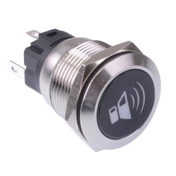 Speaker' White LED Momentary 19mm Vandal Push Button Switch SPDT 12V Speaker' White LED Momentary 19mm Vandal Push Button Switch SPDT 12V