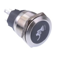 Wash Down' Red LED Latching 22mm Vandal Push Button Switch SPDT 12V Wash Down' Red LED Latching 22mm Vandal Push Button Switch SPDT 12V