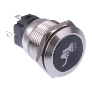 Wash Down' White LED Momentary 19mm Vandal Push Button Switch SPDT 12V Wash Down' White LED Momentary 19mm Vandal Push Button Switch SPDT 12V