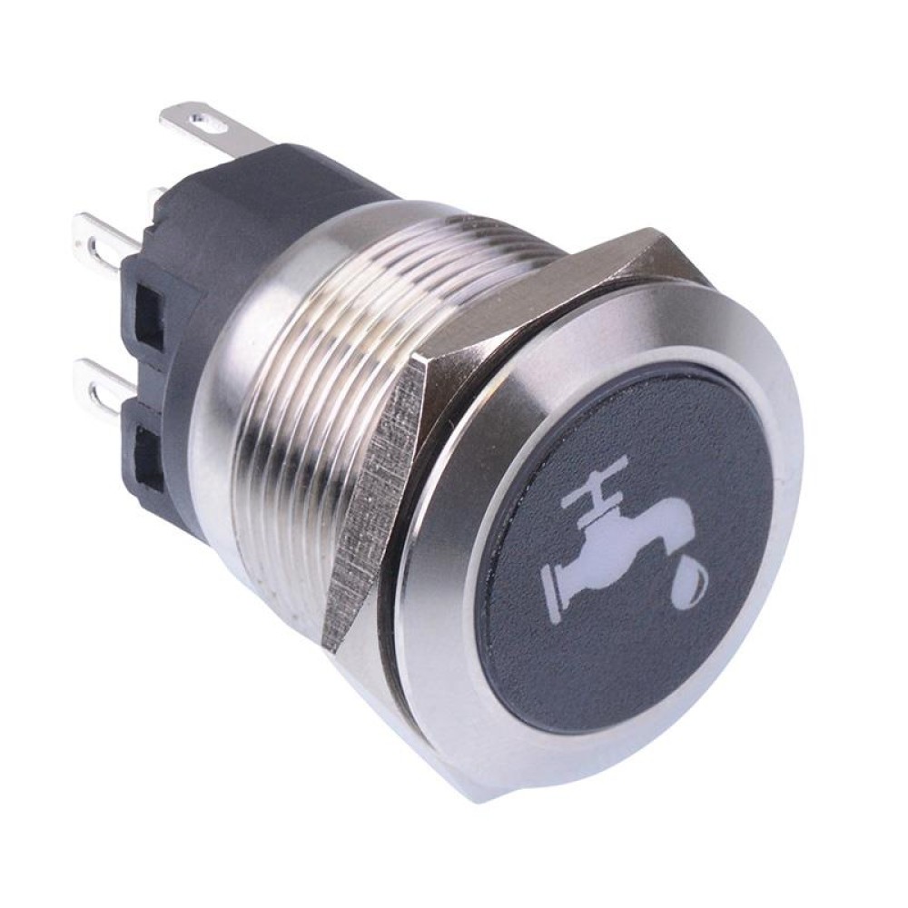 Water Label' Red LED Momentary 22mm Vandal Push Button Switch SPDT 12V