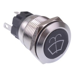 Window Washer' Red LED Momentary 19mm Vandal Push Button Switch SPDT 12V Window Washer' Red LED Momentary 19mm Vandal Push Button Switch SPDT 12V