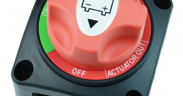 Red On-Off Rotating Release Battery Switch 200A 12-50V DC A23-2