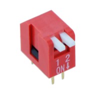 2-Way Piano DIP DIL Red PCB Switch 2-Way Piano DIP DIL Red PCB Switch
