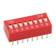 8-Way DIP DIL Red PCB Switch 8-Way DIP DIL Red PCB Switch