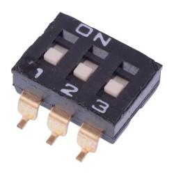 DMR03TV/TR 3-Way Surface Mount 2.54mm DIP Switch SPST