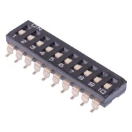 DMR10TV 10-Way Surface Mount 2.54mm DIP Switch SPST DMR10TV 10-Way Surface Mount 2.54mm DIP Switch SPST
