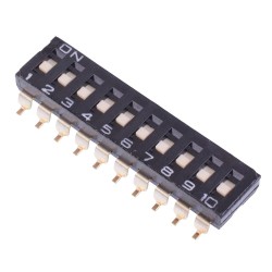 DMR10TV/TR 10-Way Surface Mount 2.54mm DIP Switch SPST