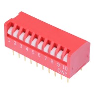 DP10U 10-Way Piano DIP Switch 2.54mm SPST DP10U 10-Way Piano DIP Switch 2.54mm SPST
