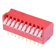DPL10U 10-Way Long Piano DIP Switch 2.54mm SPST DPL10U 10-Way Long Piano DIP Switch 2.54mm SPST