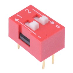 DS-02 2 Way Raised Actuator DIP Switch SPST