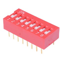 DSR-08 8 Way Recessed Actuator DIP Switch SPST DSR-08 8 Way Recessed Actuator DIP Switch SPST