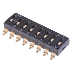 EMR-08-T-V 8-Way Surface Mount 2.54mm DIP Switch SPST