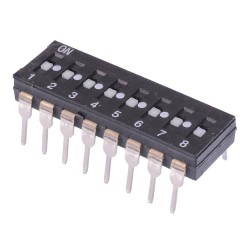 IK0800000 8-Way PCB DIP Switch Flush Actuator SPST