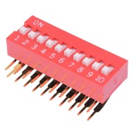 NDA10T 10-Way Right Angle DIP Switch SPST NDA10T 10-Way Right Angle DIP Switch SPST