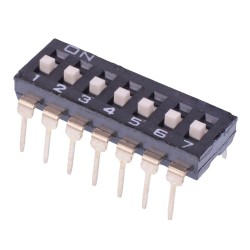 NDI-07SV 7-Way 2.54mm Low Profile PCB Through Hole DIP Switch SPST