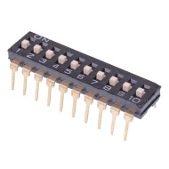 NDI-10SX 10-Way 2.54mm Low Profile PCB Through Hole DIP Switch SPST NDI-10SX 10-Way 2.54mm Low Profile PCB Through Hole DIP Switch SPST