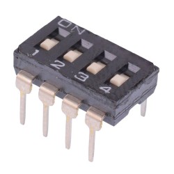 NDIR-04HTV 4-Way 2.54mm Low Profile PCB Through Hole DIP Switch SPST