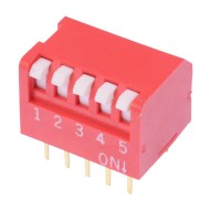 NDP05 5-Way Piano DIP Switch SPST NDP05 5-Way Piano DIP Switch SPST