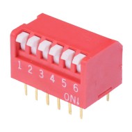 NDP06T 6-Way Piano DIP Switch SPST NDP06T 6-Way Piano DIP Switch SPST