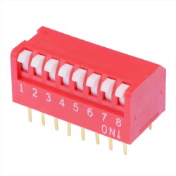 NDP08TV 8-Way Piano DIP Switch SPST
