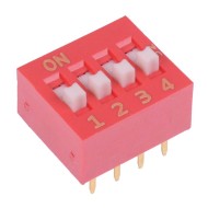 NDS-04-V 4 Way Raised Actuator DIP Switch SPST NDS-04-V 4 Way Raised Actuator DIP Switch SPST