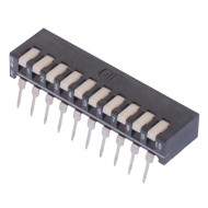 PI100900 10-Way 2.54mm Sealed Piano Low Profile DIP Switch SPST PI100900 10-Way 2.54mm Sealed Piano Low Profile DIP Switch SPST