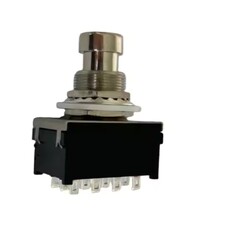 12PIN PCB Type ON-ON Latching 4PDT Guitar Effect Foot Switches with 3A Max. Current for Musical Instruments