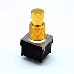 17mm Metal Shaft 9pin Spst Off Momentary Soft Touch Foot Switches With Latching for Guitar Effects