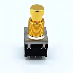 17mm Metal Shaft 9pin Spst Off Momentary Soft Touch Foot Switches With Latching for Guitar Effects