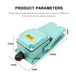 High Quality TFS-402 Foot Switches Metal Housing Material 15A 250V Medical Pedal Switch