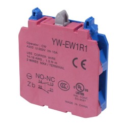 NO / NC Contact Block Screw Terminals YW-EW1R1 NO / NC Contact Block Screw Terminals YW-EW1R1