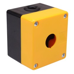 1 Way 22.5mm Push Button Enclosure PtecENC1Yellow 1 Way 22.5mm Push Button Enclosure PtecENC1Yellow