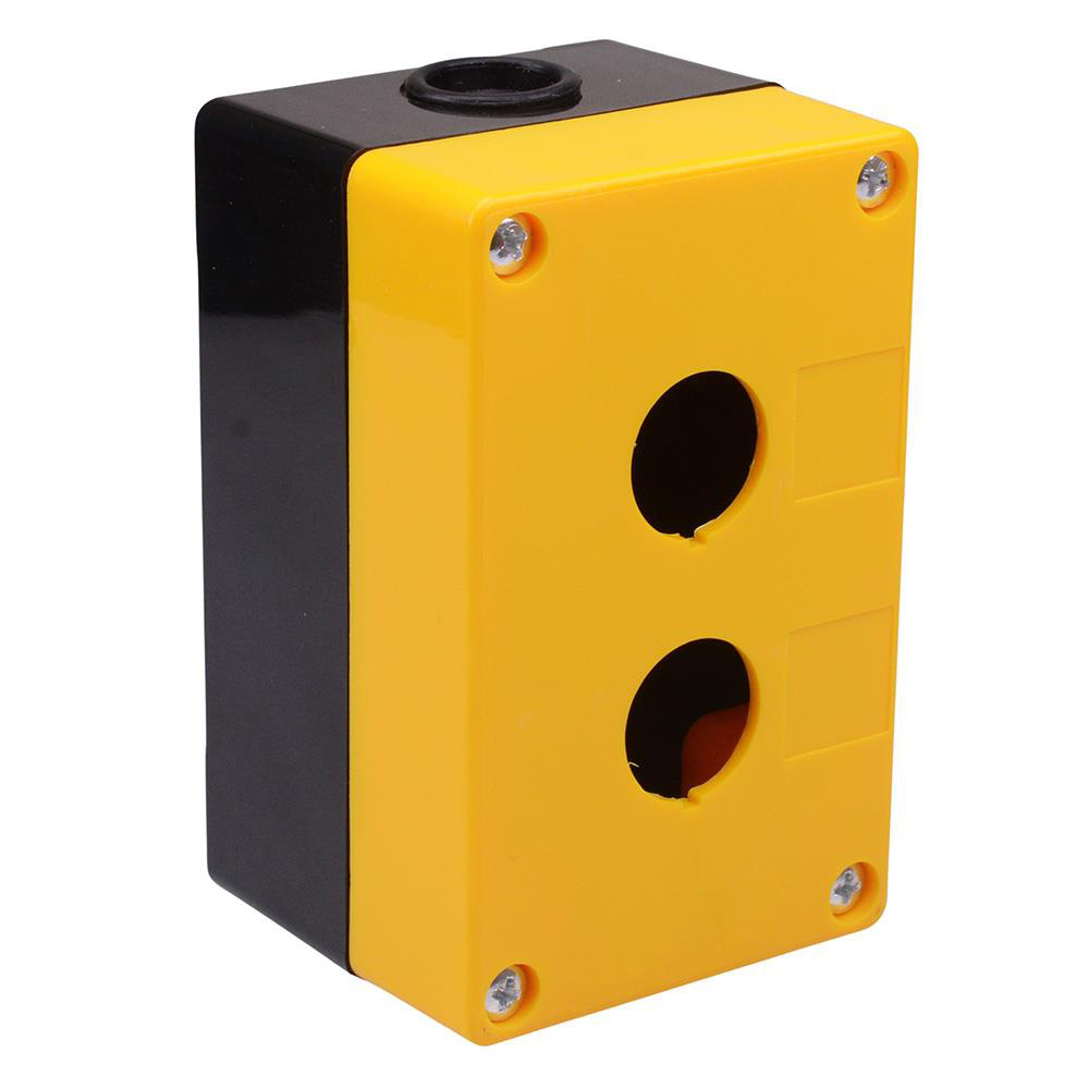 2 Way Button Box 2 Way 22.5mm Push Button Enclosure PtecENC2Yellow