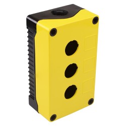3 Way Yellow/Black Control Station Enclosure 80 x 139 x 53mm IP67