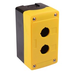 Yellow/Black 2 Hole 22mm Control Station Box Enclosure IP65