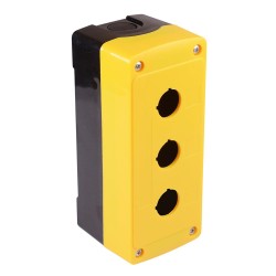 Yellow/Black 3 Hole 22mm Control Station Box Enclosure IP65