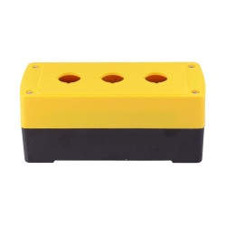 Yellow/Black 3 Hole 22mm Control Station Box Enclosure IP65