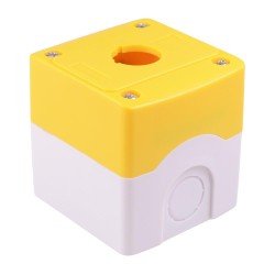 Yellow/White 1 Hole 22mm Control Station Box Enclosure IP65